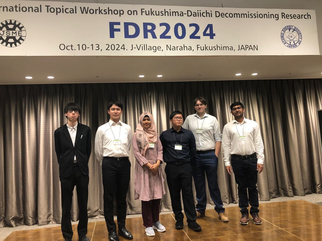 Nabila (a.k.a Meredith-2.0) does not let any workshop or nuclear event miss h er no matter where it is. Photo from the Fukushima - Daiichi site in Japan!