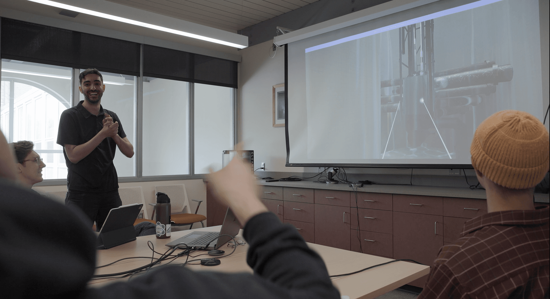 Professor majdi teaching in classroom
